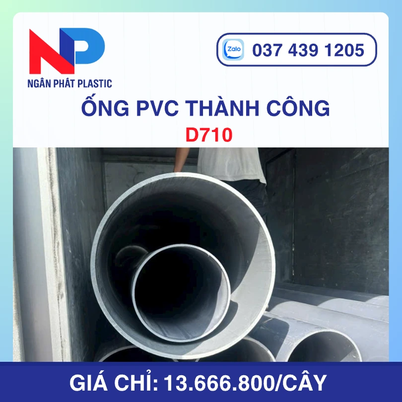 Ống uPVC D710 Thành Công